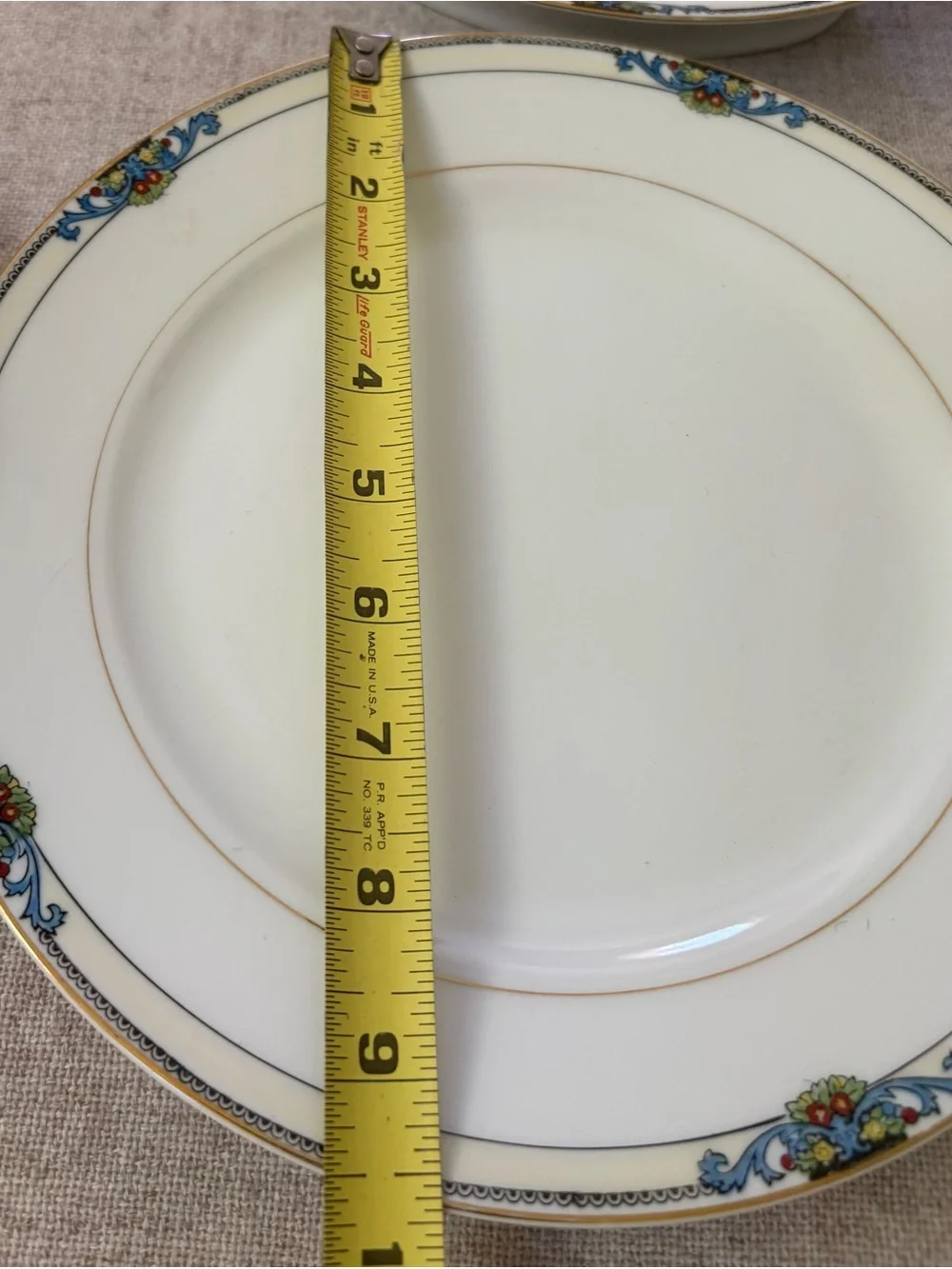 3 PC Noritake Floral Trim White Porcelain Dishes.